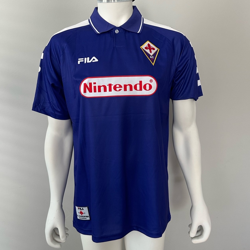 Gabriel Batistuta Fiorentina Retro Vintage Purple FILA New Men’s Soccer Jersey